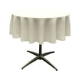 thumbnail image 1 of LA Linen Polyester Poplin Tablecloth 58-Inches Round, Ivory, 1 of 2