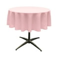 thumbnail image 1 of LA Linen Polyester Poplin Tablecloth 58-Inches Round, Pink Light, 1 of 2