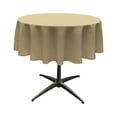 thumbnail image 1 of LA Linen Polyester Poplin Tablecloth 58-Inches Round, Taupe, 1 of 2