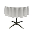 thumbnail image 1 of LA Linen Polyester Poplin Tablecloth 58-Inches Round, White, 1 of 2