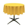 thumbnail image 1 of LA Linen Polyester Poplin Tablecloth 58-Inches Round, Yellow Dark, 1 of 2