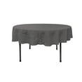 thumbnail image 1 of LA Linen Polyester Poplin Tablecloth 72-Inches Round, Charcoal, 1 of 1