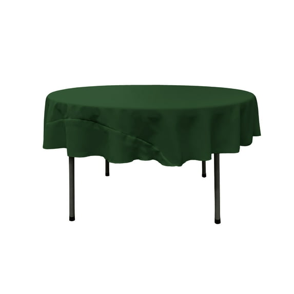 LA Linen Polyester Poplin Tablecloth 72-Inches Round, Hunter Green