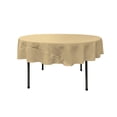 thumbnail image 1 of LA Linen Polyester Poplin Tablecloth 72-Inches Round, Khaki, 1 of 1