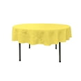 thumbnail image 1 of LA Linen Polyester Poplin Tablecloth 72-Inches Round, Yellow Light, 1 of 1