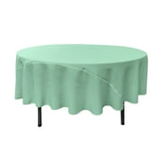 LA Linen Polyester Poplin Tablecloth 90-Inches Round, Mint