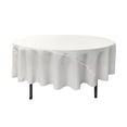 thumbnail image 1 of LA Linen Polyester Poplin Tablecloth 90-Inches Round, White, 1 of 4