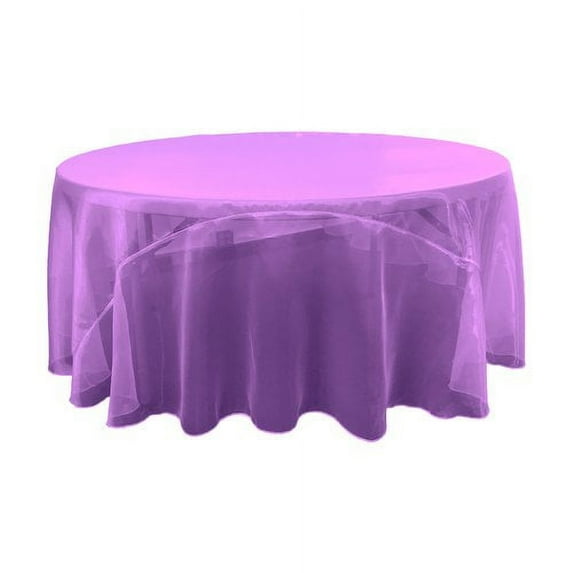 LA Linen Organza Sheer Round Tablecloth