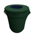 thumbnail image 1 of LA Linen Stretch Spandex Trash Can cover 32-Gallon Round, Hunter Green, 1 of 7