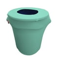 thumbnail image 1 of LA Linen Stretch Spandex Trash Can cover 32-Gallon Round,Mint, 1 of 7