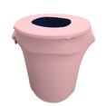 thumbnail image 1 of LA Linen Stretch Spandex Trash Can cover 32-Gallon Round, Pink Light, 1 of 7
