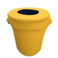 thumbnail image 1 of LA Linen Stretch Spandex Trash Can cover 32-Gallon Round,Yellow, 1 of 7