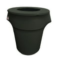 thumbnail image 1 of LA Linen Stretch Spandex Trash Can cover 55-Gallon Round,Black, 1 of 7