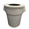 thumbnail image 1 of LA Linen Stretch Spandex Trash Can cover 55-Gallon Round, Gray Light, 1 of 7