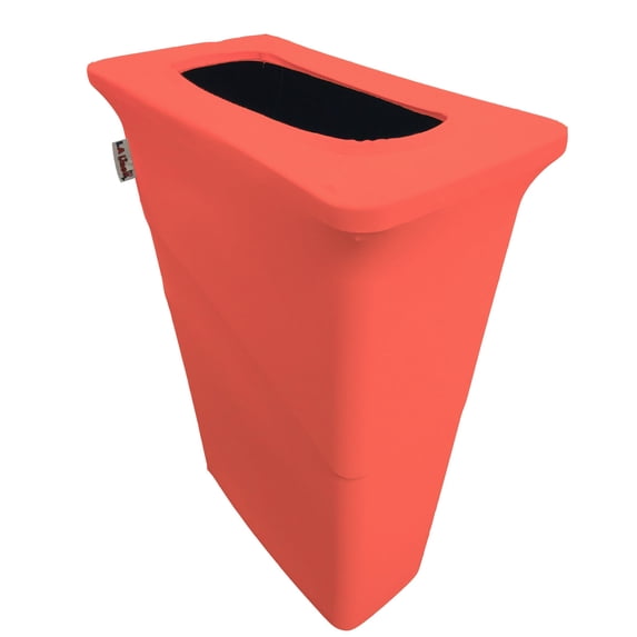 LA Linen Stretch Spandex Trash Can cover for Slim Jim 23-Gallon, Coral