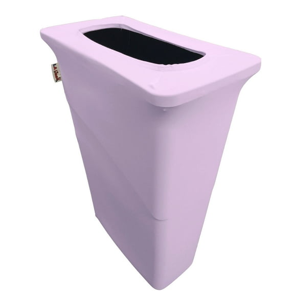 LA Linen Stretch Spandex Trash Can cover for Slim Jim 23-Gallon, Lilac