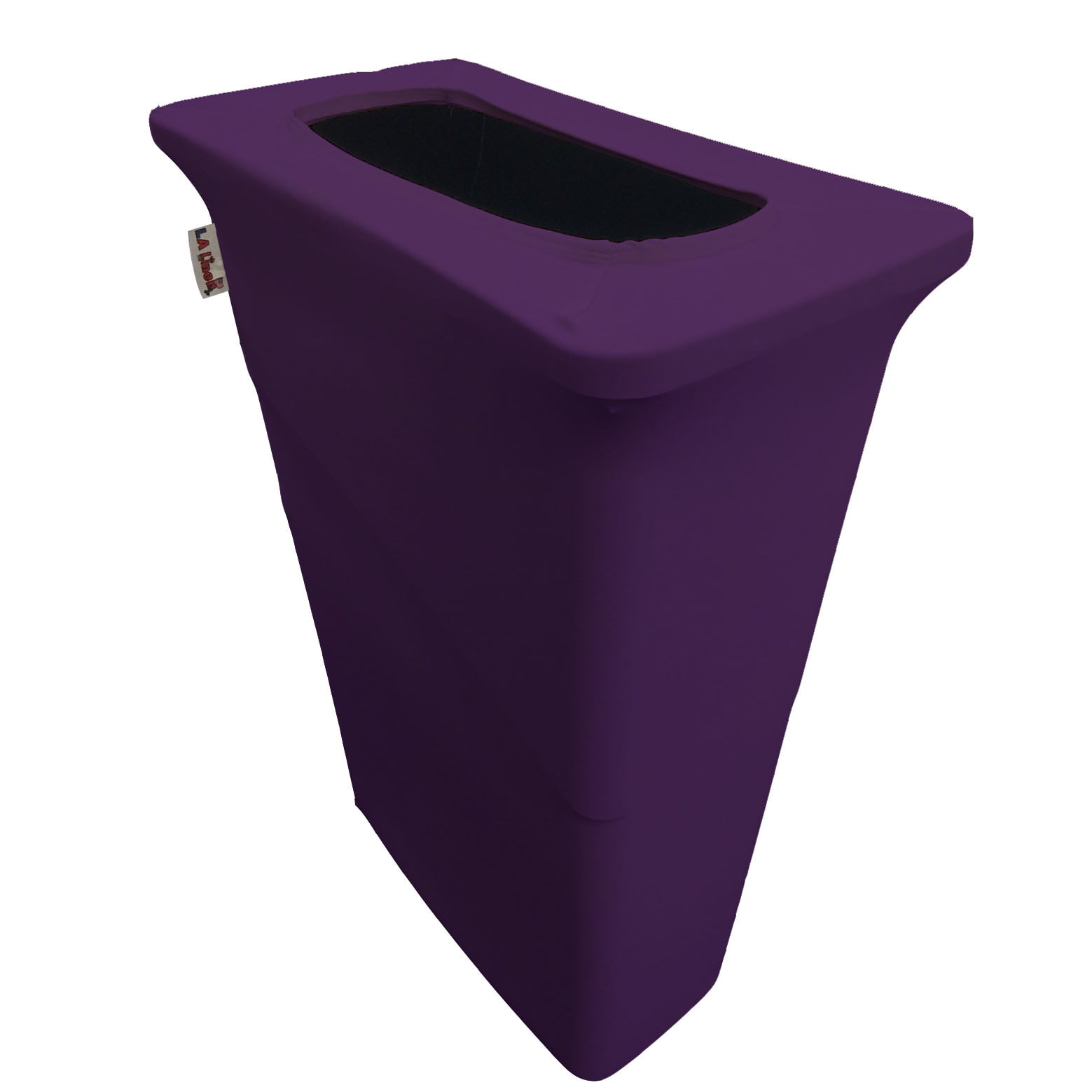 LA Linen Stretch Spandex Trash Can cover for Slim Jim 23-Gallon, Purple ...