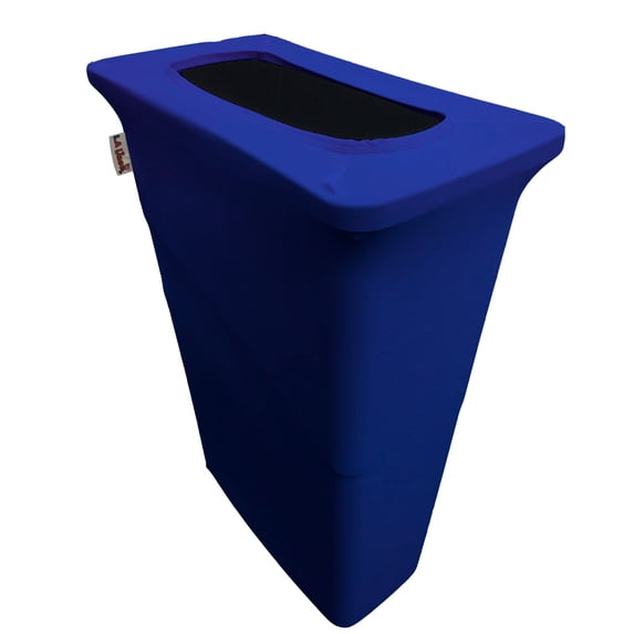 LA Linen Stretch Spandex Trash Can cover for Slim Jim 23-Gallon, Royal Blue