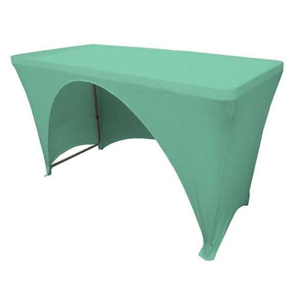 LA Linen Spandex Rectangular Open Back Tablecloth