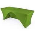 thumbnail image 1 of LA Linen TCSpandex-OB72x30x30-LimeX84 Rectangular Open Back Spandex Tablecloth, Lime - 72 x 30 x 30 in., 1 of 7