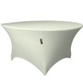 thumbnail image 1 of LA Linen TCSpandex72Rx30H-IvoryX25 Round Spandex Tablecloth, Ivory - 72 x 30 in., 1 of 7