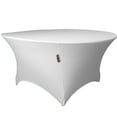 thumbnail image 1 of LA Linen TCSpandex72Rx30H-WhiteX11 Round Spandex Tablecloth, White - 72 x 30 in., 1 of 7