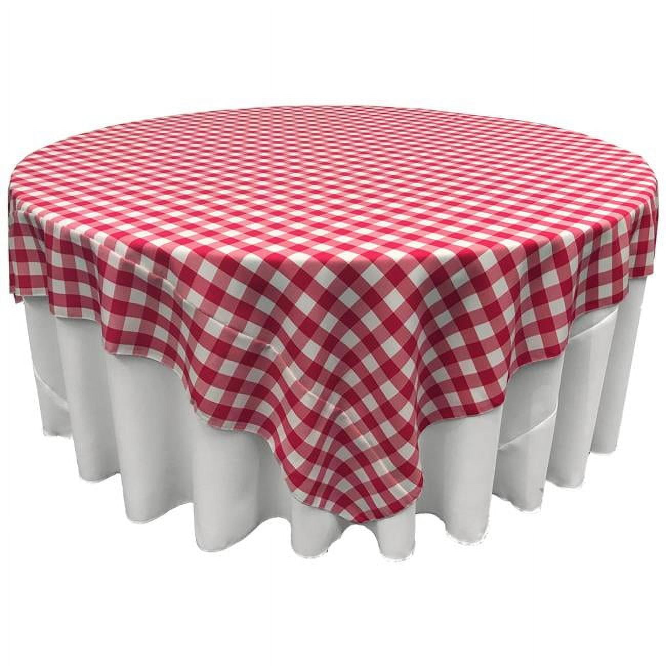 LA Linen TCcheck90x90FuchsiaK49 Polyester Gingham Checkered Square