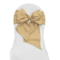 thumbnail image 1 of LA Linen TCpop8x108-Pk10-KhakiP03 Polyester Poplin Chair Bows, Khaki - 8 x 108 in. - Pack of 10, 1 of 7