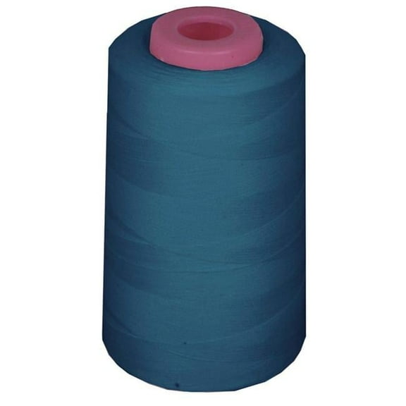 LA Linen ThreadDrkTealAX676 6000 Yards 100 Percent Polyester Cone Serger Thread, Dark Teal - AX676