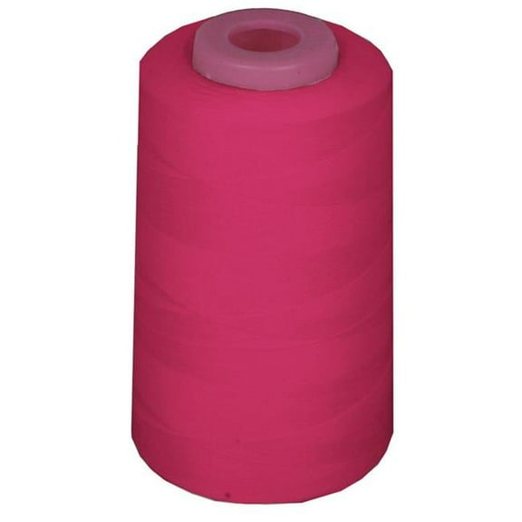 LA Linen ThreadFuchsiaAX948 6000 Yards 100 Percent Polyester Cone Serger Thread, Fuchsia - AX948