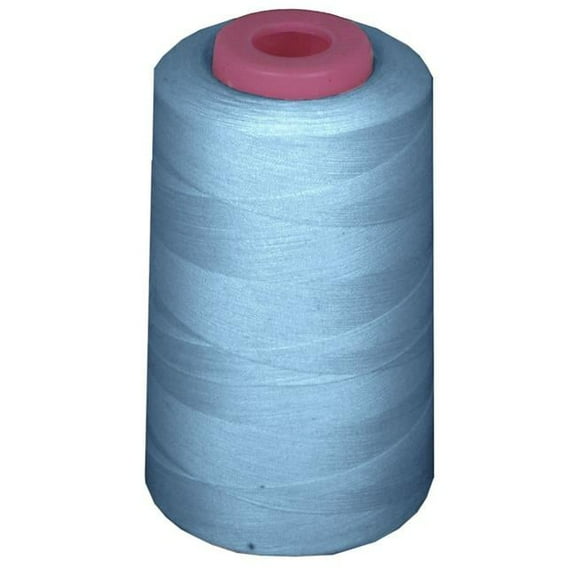 LA Linen ThreadLgtBlueA468 6000 Yards 100 Percent Polyester Cone Serger Thread, Light Blue - A468