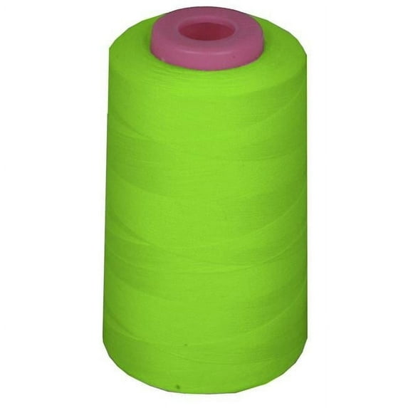 LA Linen ThreadLimeA401 6000 Yards 100 Percent Polyester Cone Serger Thread, Lime - A401