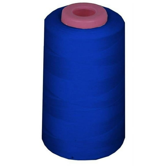 LA Linen ThreadRoyalAX749 6000 Yards 100 Percent Polyester Cone Serger Thread, Royal Blue - AX749
