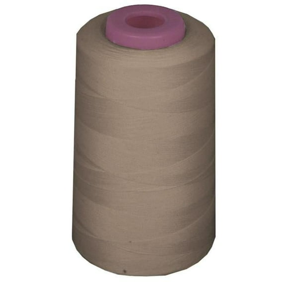 LA Linen ThreadTaupeAX672 6000 Yards 100 Percent Polyester Cone Serger Thread, Taupe - AX672