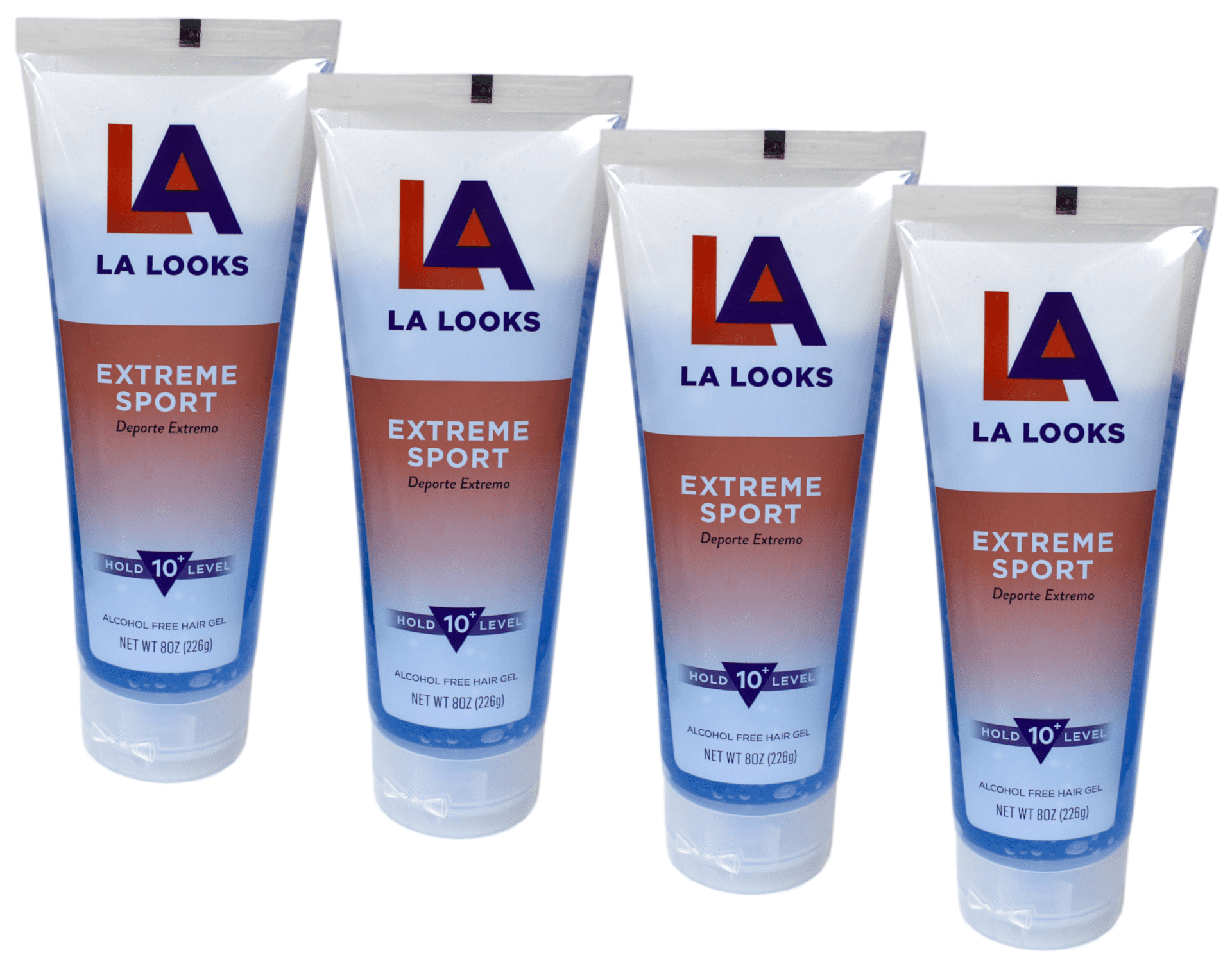 LA Looks Extreme Sport Alcohol Free Hair Gel Hold Level 10 8 oz Pack of