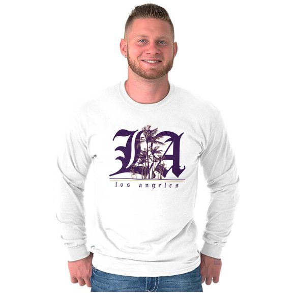 LA Los Angeles California Palm Trees Long Sleeve TShirt Men Women Brisco Brands S
