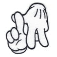 thumbnail image 1 of LA Los Angeles Fingers Sign Hands White Gloves Iron On Patch, 1 of 3