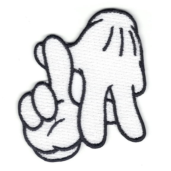 LA Los Angeles Fingers Sign Hands White Gloves Iron On Patch