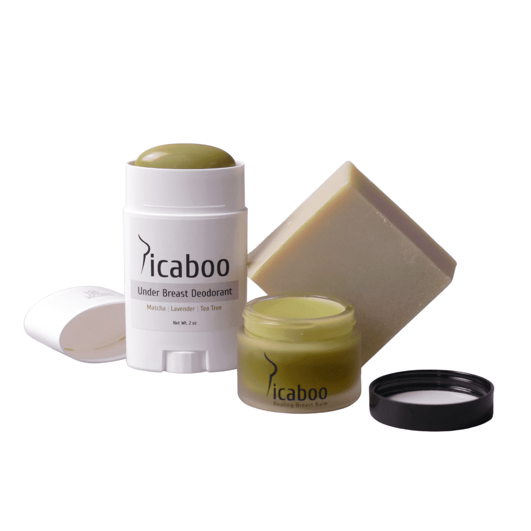 LA PAREA WELLNESS Handmade Deodorant Balm Set with Matcha Butter, Coconut Oil, Herbal Smell, 1 Oz