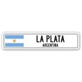 thumbnail image 1 of LA PLATA ARGENTINA Street Sign Argentinian flag city country road wall gift, 1 of 5