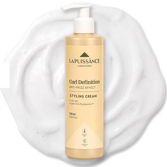 LA PUISSANCE Curl Activating Modeling Cream 250ml | Curl Defining & Frizz Control Cream with Argan Oil + Phytokeratine | Flexible Hold & Bounce | Paraben-Free