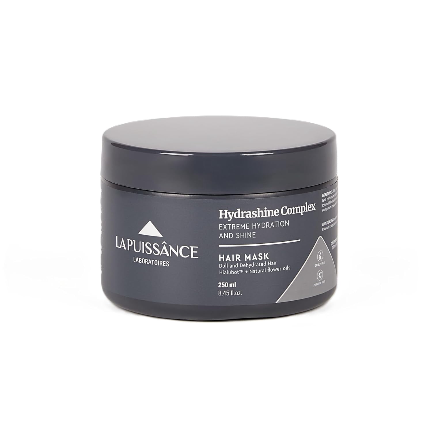 LA PUISSANCE Hydrashine Intensive Mask - Intensive Hydration and Shine for Dull and Dehydrated Hair - Parabens and Cruelty Free, Hialubot™ + Natural Flower Oils - 8.45 fl oz
