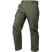 LAPG Mens Core Cargo Pants, Stretch Waistband, Lightweight & Durable Ripstop Cargo Pants, OD Green, 40X34