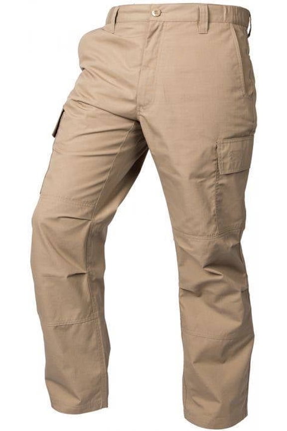 LAPG Men's Core Cargo Pants, Stretch Waistband, Lightweight & Durable Ripstop Cargo Pants, Khaki, 40X30