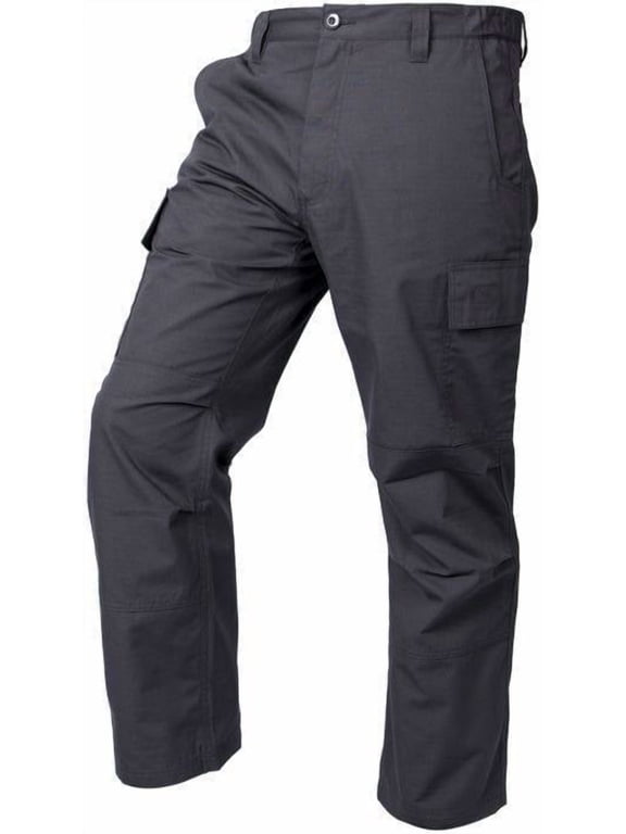 LAPG Men's Core Cargo Pants, Stretch Waistband, Lightweight & Durable Ripstop Cargo Pants, Charcoal, 34X34