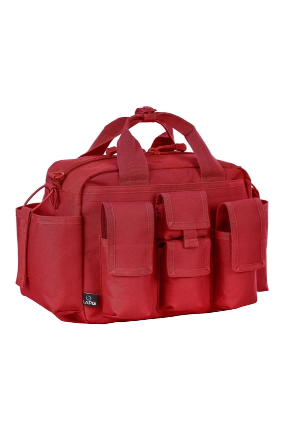 LAPG Bailout Multi-Pockets Diaper Gear Bag, Range Bug Out Go-To Dad Bag, Red