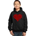 thumbnail image 1 of LA Pop Art Boy's Word Art Hooded Sweatshirt - All You Need Is Love, 1 of 2