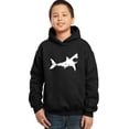 thumbnail image 1 of LA Pop Art Boy's Word Art Hooded Sweatshirt - BITE ME, 1 of 2