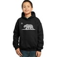 thumbnail image 1 of LA Pop Art Boy's Word Art Hooded Sweatshirt - California Bear, 1 of 2