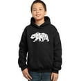 thumbnail image 1 of LA Pop Art Boy's Word Art Hooded Sweatshirt - California Bear, 1 of 2
